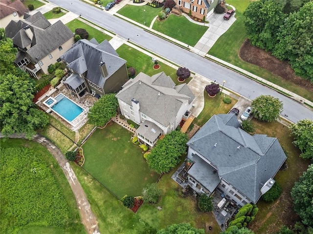 580 River Valley Dr, Dacula, GA 30019 - aerial view of property's location featuring a pool and nearby suburban area