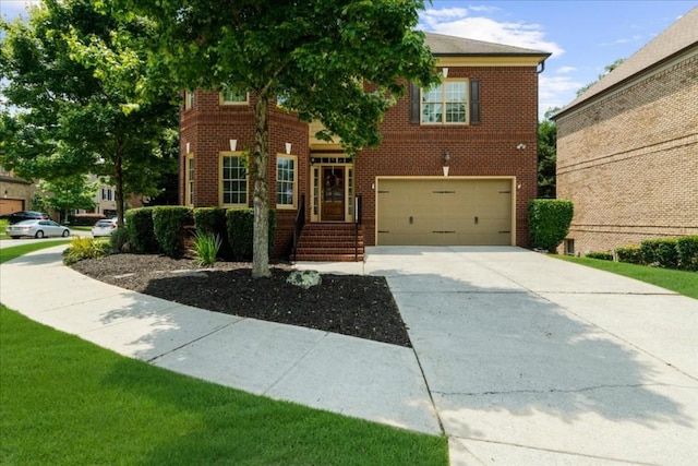 3086 Frazier Walk, Decatur, GA 30033 - view of front facade with an attached garage, brick siding, and concrete driveway