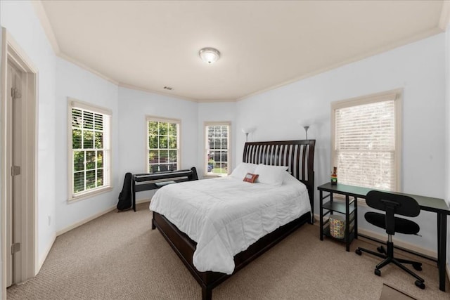 3086 Frazier Walk, Decatur, GA 30033 - carpeted bedroom featuring ornamental molding, baseboards, and an office area