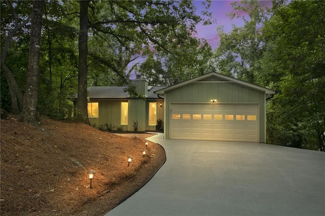 ranch-style house with a garage