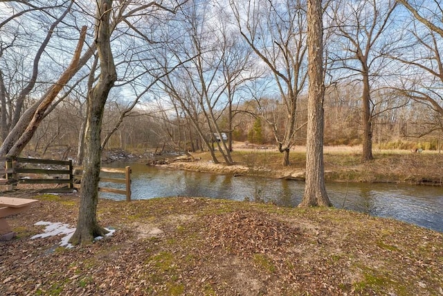 view of water feature