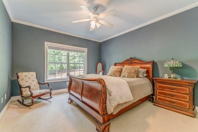 27 Bluff Mountain Dr SW, Rome, GA 30165 - carpeted bedroom with baseboards, ornamental molding, and ceiling fan