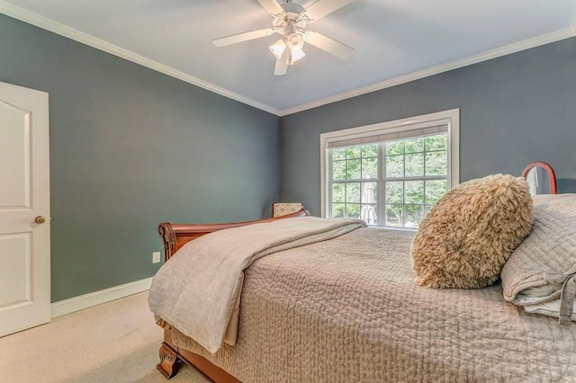27 Bluff Mountain Dr SW, Rome, GA 30165 - bedroom with carpet, crown molding, a ceiling fan, and baseboards