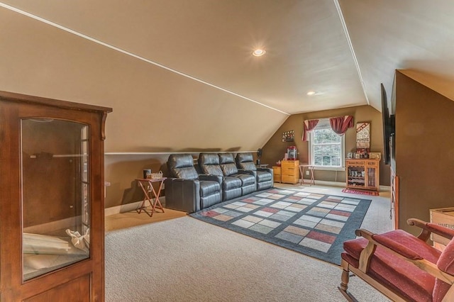 27 Bluff Mountain Dr SW, Rome, GA 30165 - bonus room with carpet flooring, vaulted ceiling, baseboards, and recessed lighting