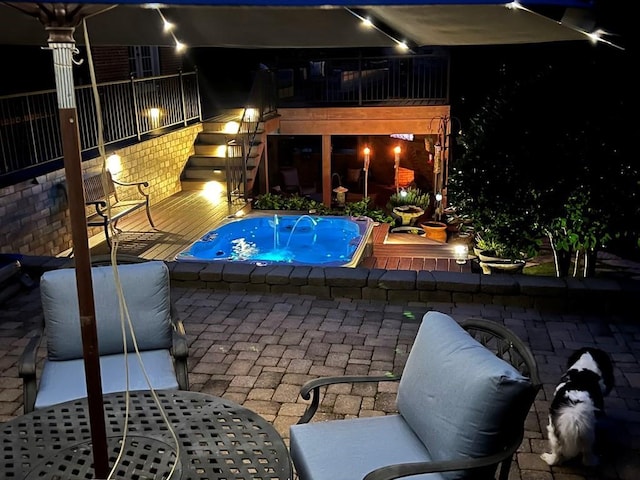 27 Bluff Mountain Dr SW, Rome, GA 30165 - view of pool featuring a hot tub and a patio area