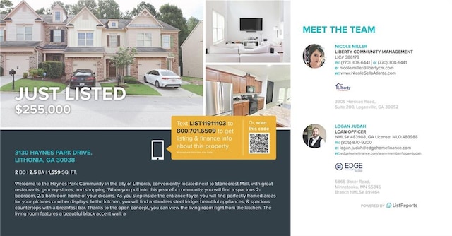 3130 Haynes Park Dr, Lithonia, GA 30038 - view of marketing collateral with multiple images