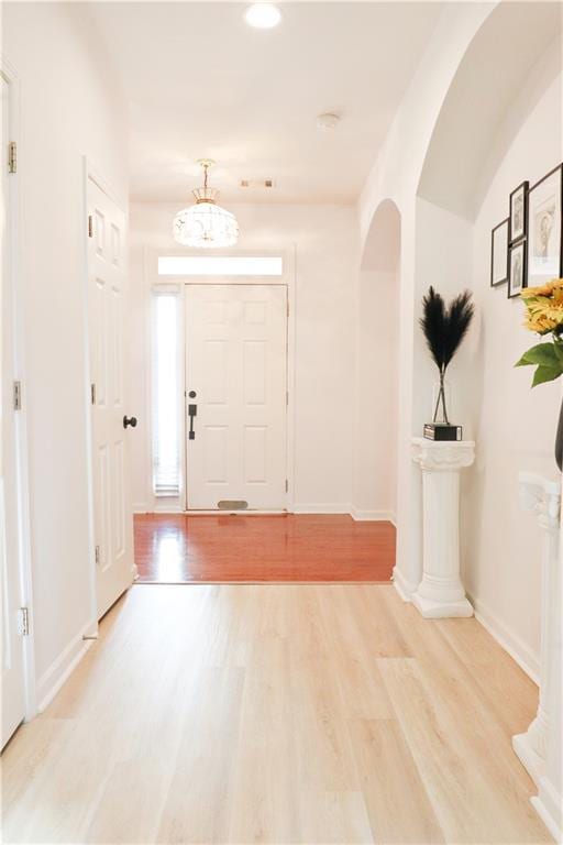 3130 Haynes Park Dr, Lithonia, GA 30038 - entryway featuring light wood-style floors, baseboards, and recessed lighting