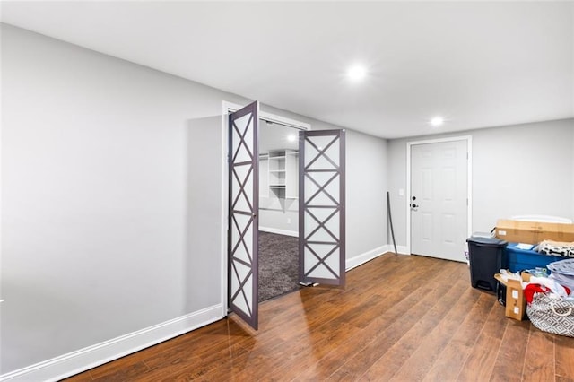 interior space featuring hardwood / wood-style flooring