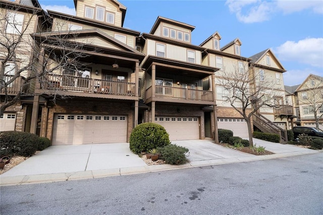 view of property with a garage