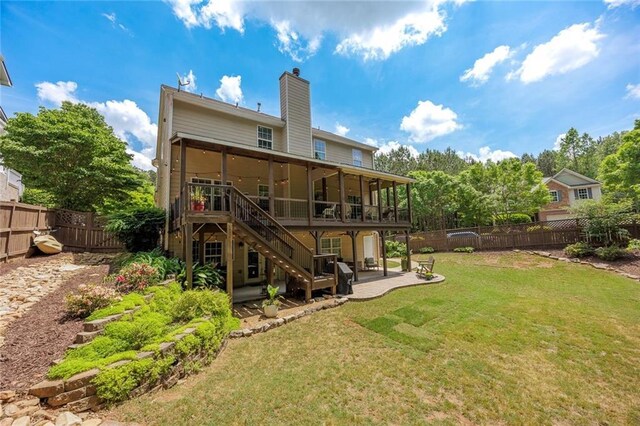 view of patio / terrace with a ceiling fan