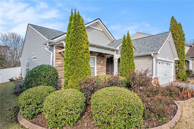 view of front of home featuring a garage