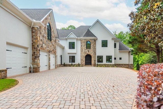 view of front of home featuring a garage