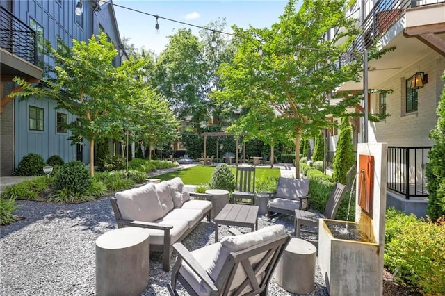 126 Chestnut Cir, Atlanta, GA 30342 - view of patio with an outdoor hangout area