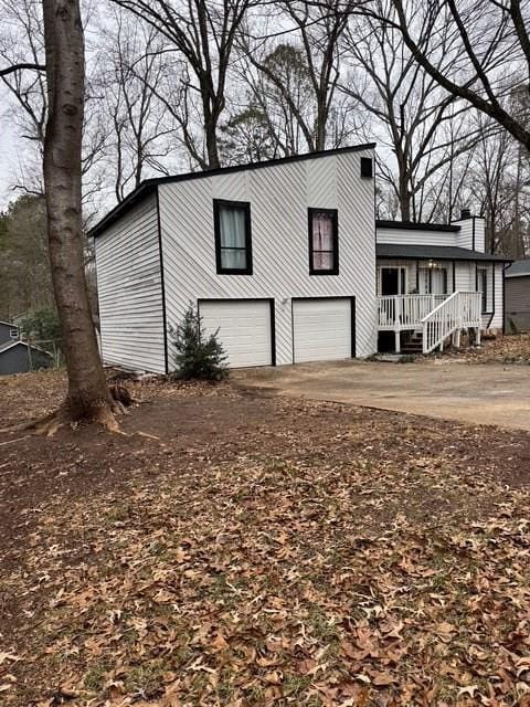 exterior space with covered porch