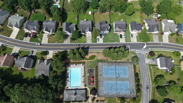 4517 Baker Grove Rd NW, Acworth, GA 30101 - aerial overview of property's location featuring a pool area and nearby suburban area