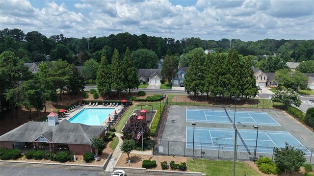 4517 Baker Grove Rd NW, Acworth, GA 30101 - drone / aerial view of a pool area