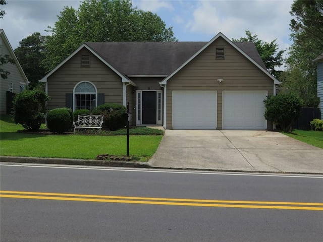 4517 Baker Grove Rd NW, Acworth, GA 30101 - single story home featuring a garage, concrete driveway, and a front lawn