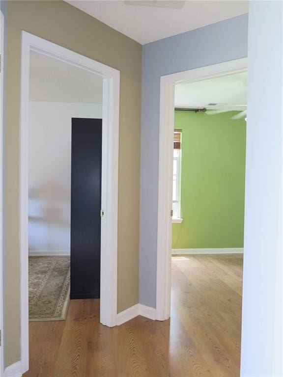 4517 Baker Grove Rd NW, Acworth, GA 30101 - hall with wood finished floors and baseboards