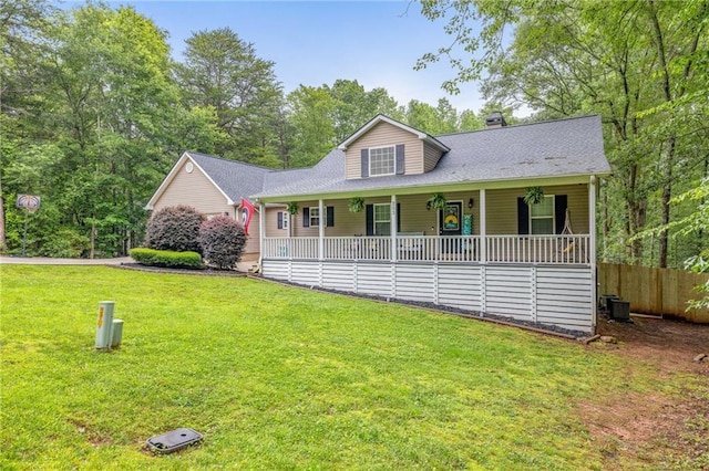 253 Grindstone Creek Dr, Clarkesville, GA 30523 - view of front of home with a porch and a chimney