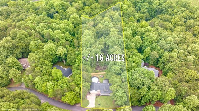 253 Grindstone Creek Dr, Clarkesville, GA 30523 - view of property location with a heavily wooded area and property parcel outlined