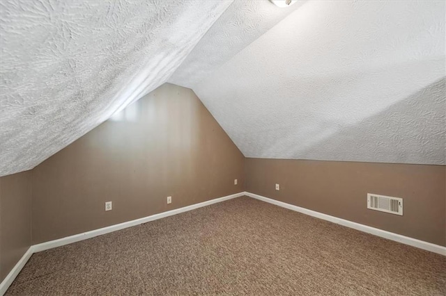 2057 High Shoals Rd, Dallas, GA 30132 - additional living space with a textured ceiling, lofted ceiling, and carpet floors