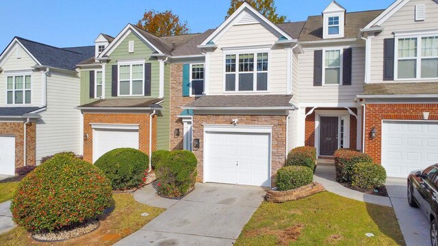 view of property with a garage