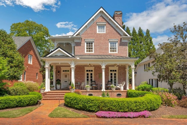 view of front of home with a porch