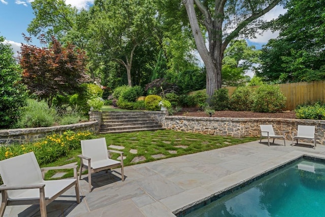 view of pool with a patio