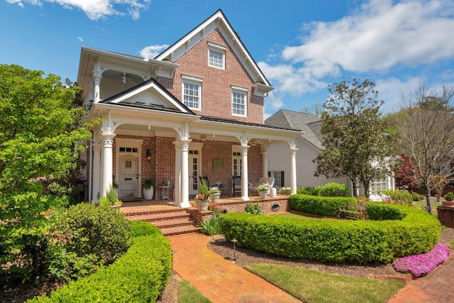 view of front facade featuring a porch