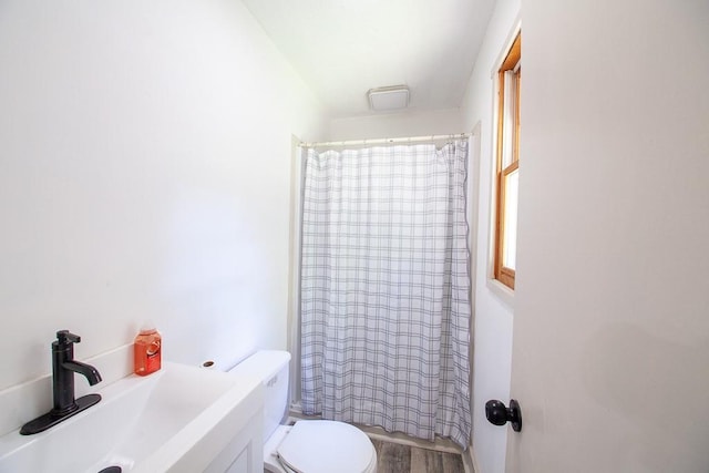 178 Wayne St SW, Calhoun, GA 30701 - full bathroom with a sink, toilet, and curtained shower