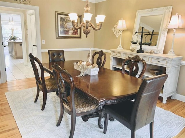 3 Westridge Pl, Rome, GA 30165 - dining room featuring a notable chandelier and light wood-type flooring