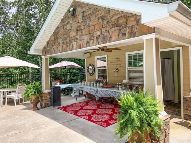 3 Westridge Pl, Rome, GA 30165 - view of patio / terrace with ceiling fan