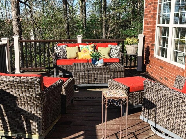 3 Westridge Pl, Rome, GA 30165 - wooden deck with an outdoor hangout area