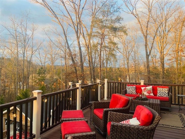 3 Westridge Pl, Rome, GA 30165 - wooden terrace with an outdoor living space