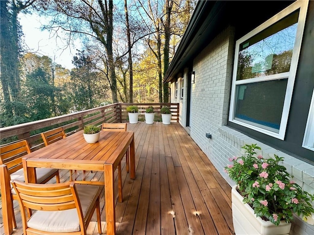 view of wooden terrace