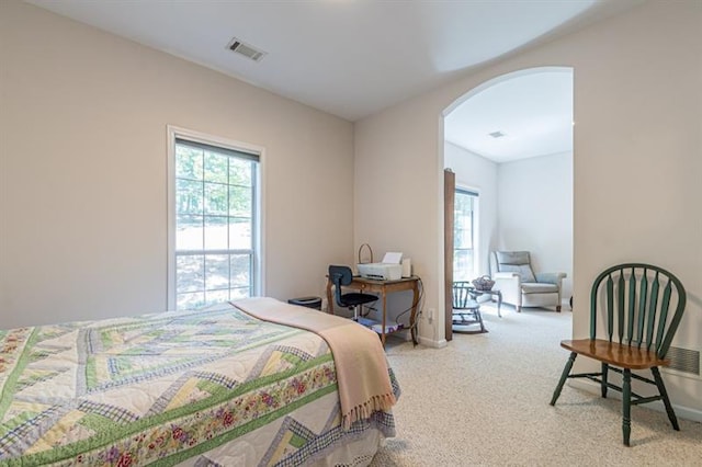 view of carpeted bedroom