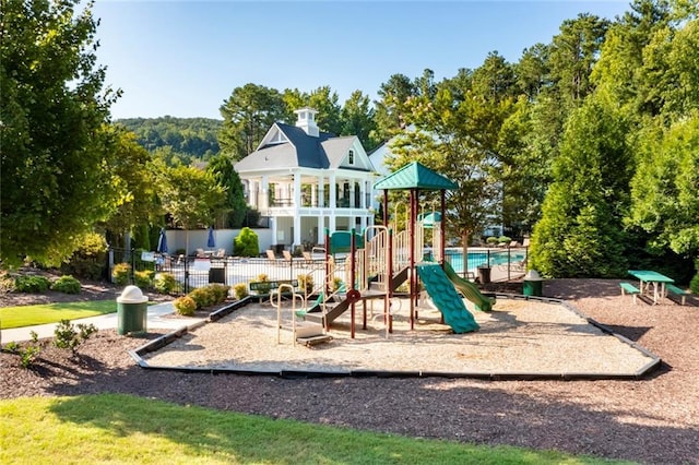 view of jungle gym