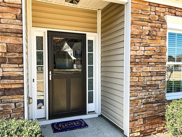 view of doorway to property