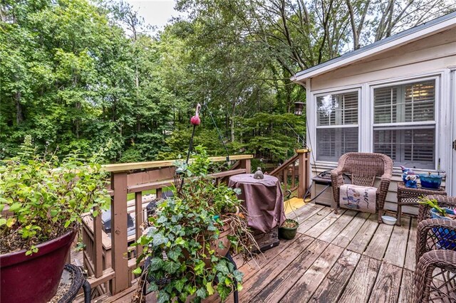 view of wooden deck