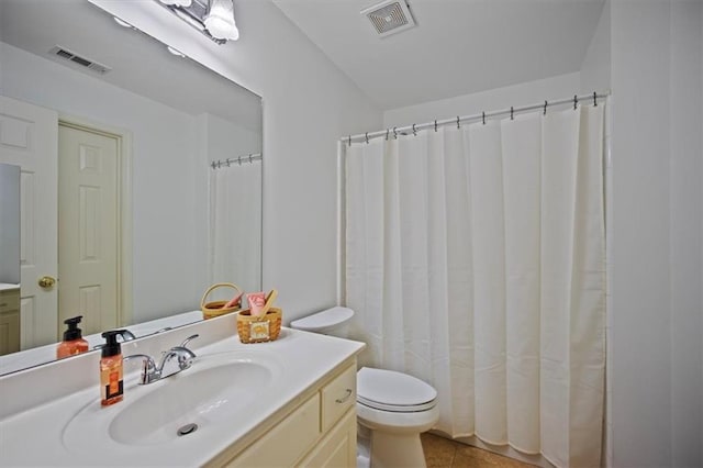 385 Guildhall Grv, Johns Creek, GA 30022 - bathroom featuring vanity, toilet, and tile patterned floors