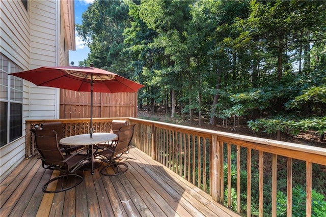 3733 Chattahoochee Summit Dr SE Unit 7, Atlanta, GA 30339 - wooden deck with outdoor dining space