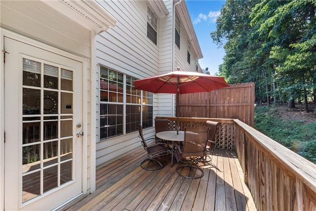 3733 Chattahoochee Summit Dr SE Unit 7, Atlanta, GA 30339 - wooden deck with outdoor dining area