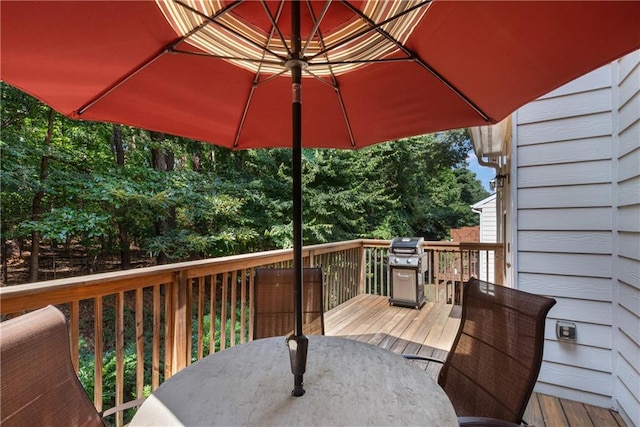 3733 Chattahoochee Summit Dr SE Unit 7, Atlanta, GA 30339 - wooden deck with outdoor dining space and grilling area