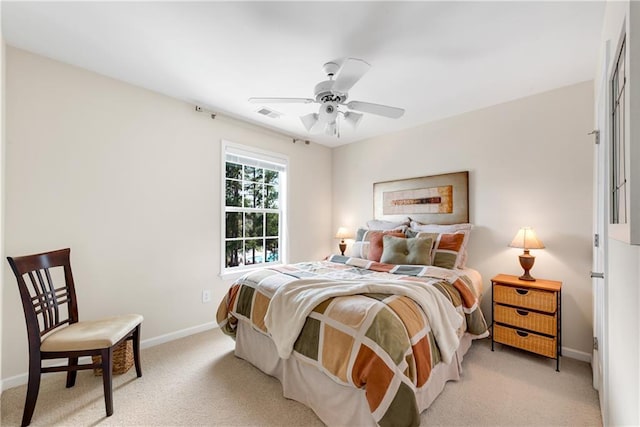 3733 Chattahoochee Summit Dr SE Unit 7, Atlanta, GA 30339 - bedroom with light colored carpet and ceiling fan