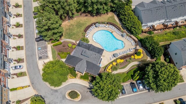 3733 Chattahoochee Summit Dr SE Unit 7, Atlanta, GA 30339 - aerial view of property's location featuring a pool