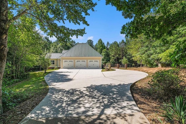 view of front of house featuring a garage