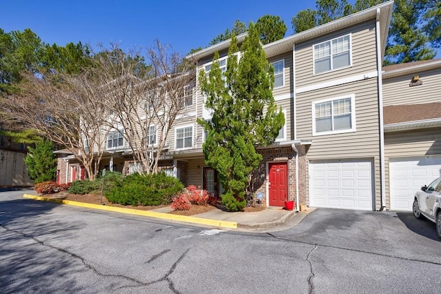 view of property featuring a garage