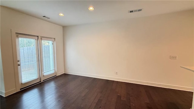 32 S Auburn Landing Pl, Auburn, GA 30011 - unfurnished room with dark wood-style floors, baseboards, and recessed lighting