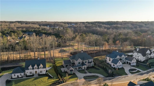 aerial view with a residential view