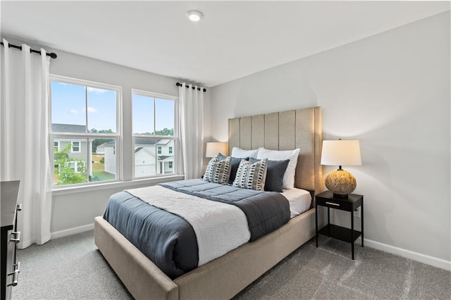 bedroom with carpet floors